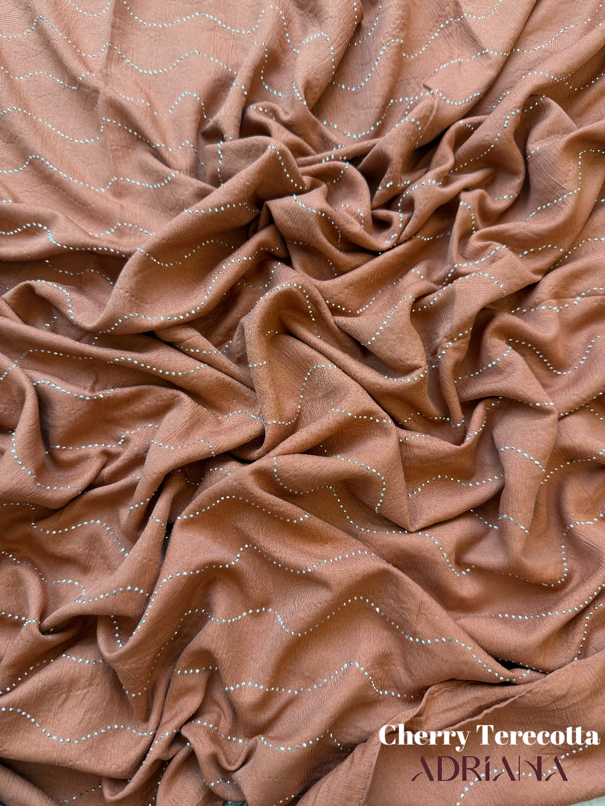 Premium Wave Stone Cotton Hijab | CWSH 01