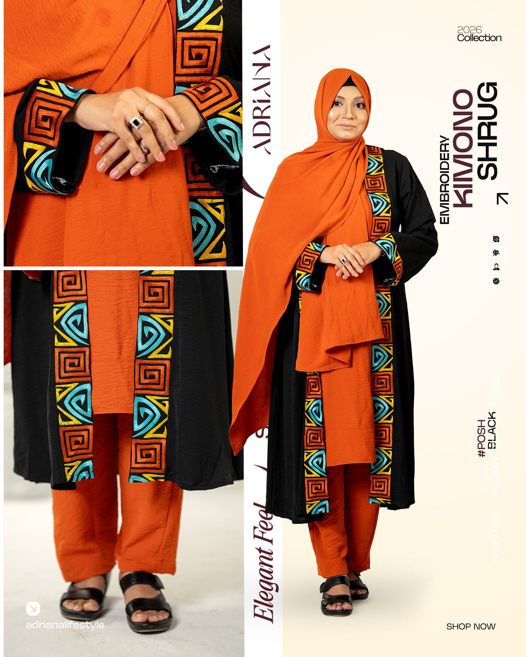 Luxury Embroidered Kimono Shrug Set | Code: CS 132