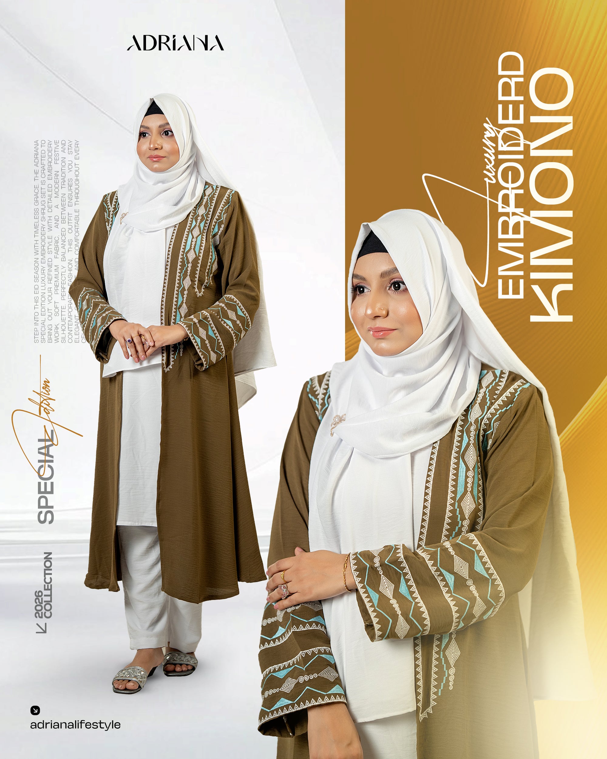 Luxury Embroidered Kimono Shrug Set | Code: CS 133