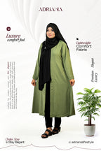 Comfortable Kimono Shurag  (Single color- Olive) | Code: CS 126