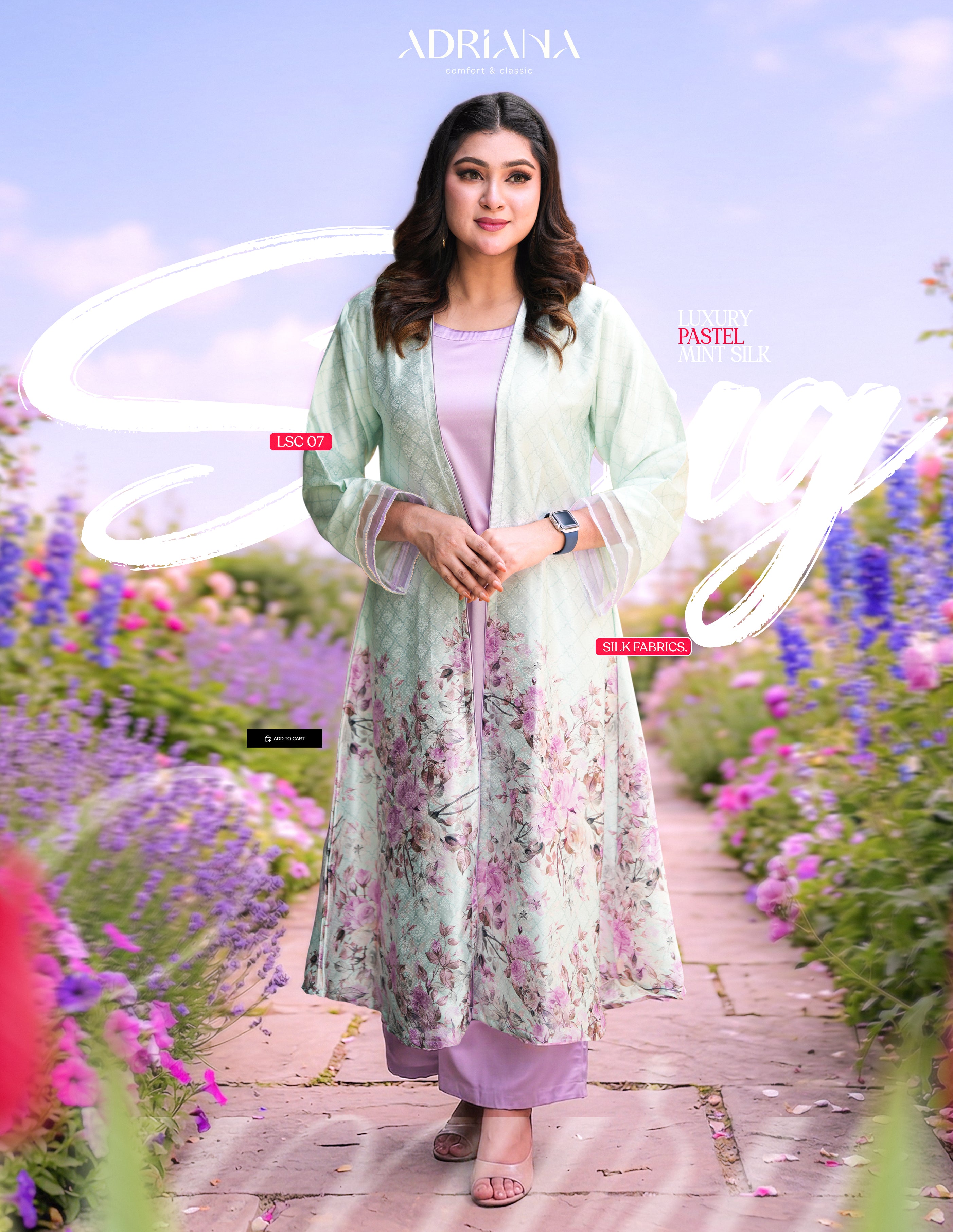 Luxury Pastel Mint Silk shrug Set  | LSC 07