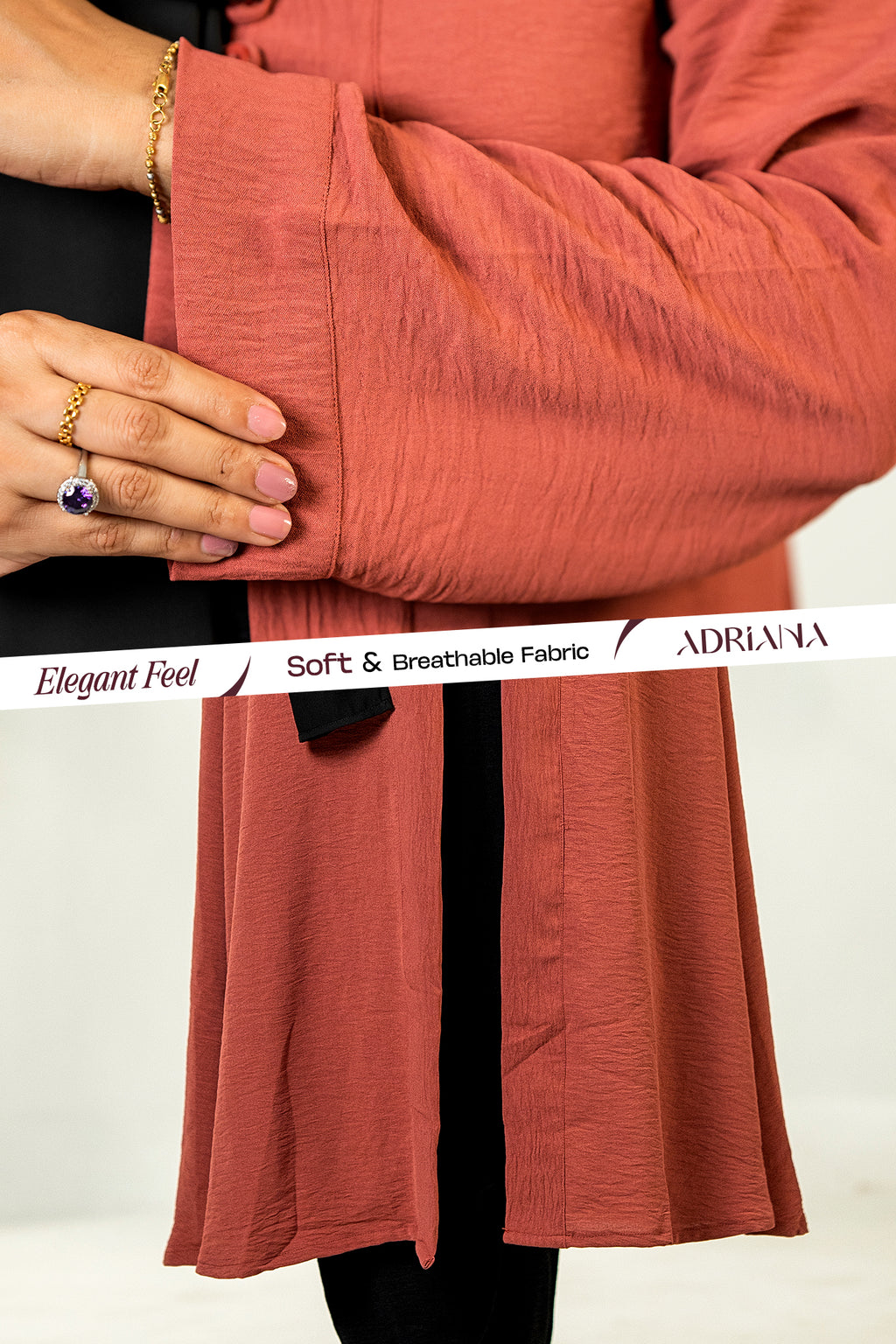 Comfortable Kimono Shurag (Single color- Rose Gold) | Code: CS 123