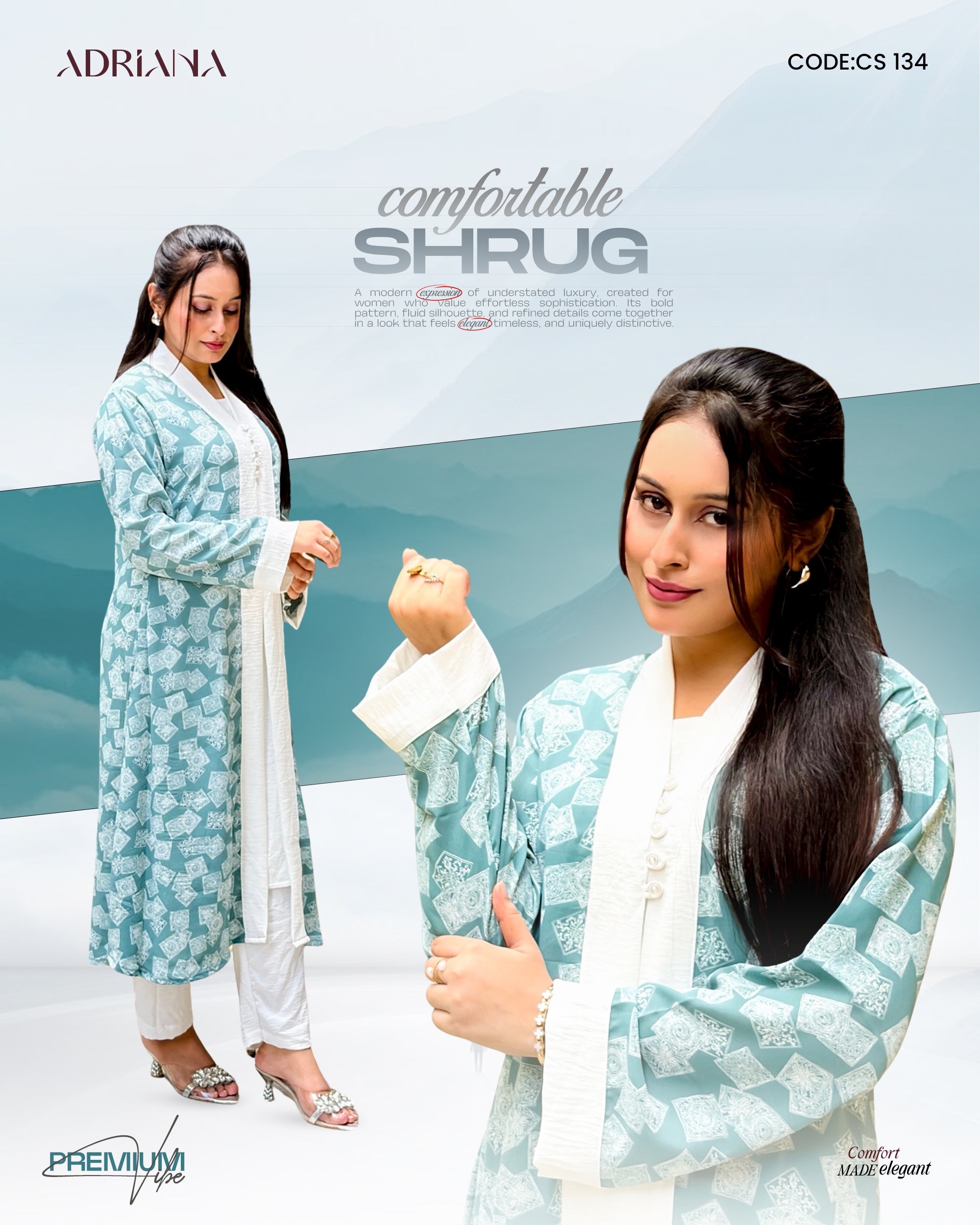 Comfortable Kimono Shurag Set | Code: CS 134