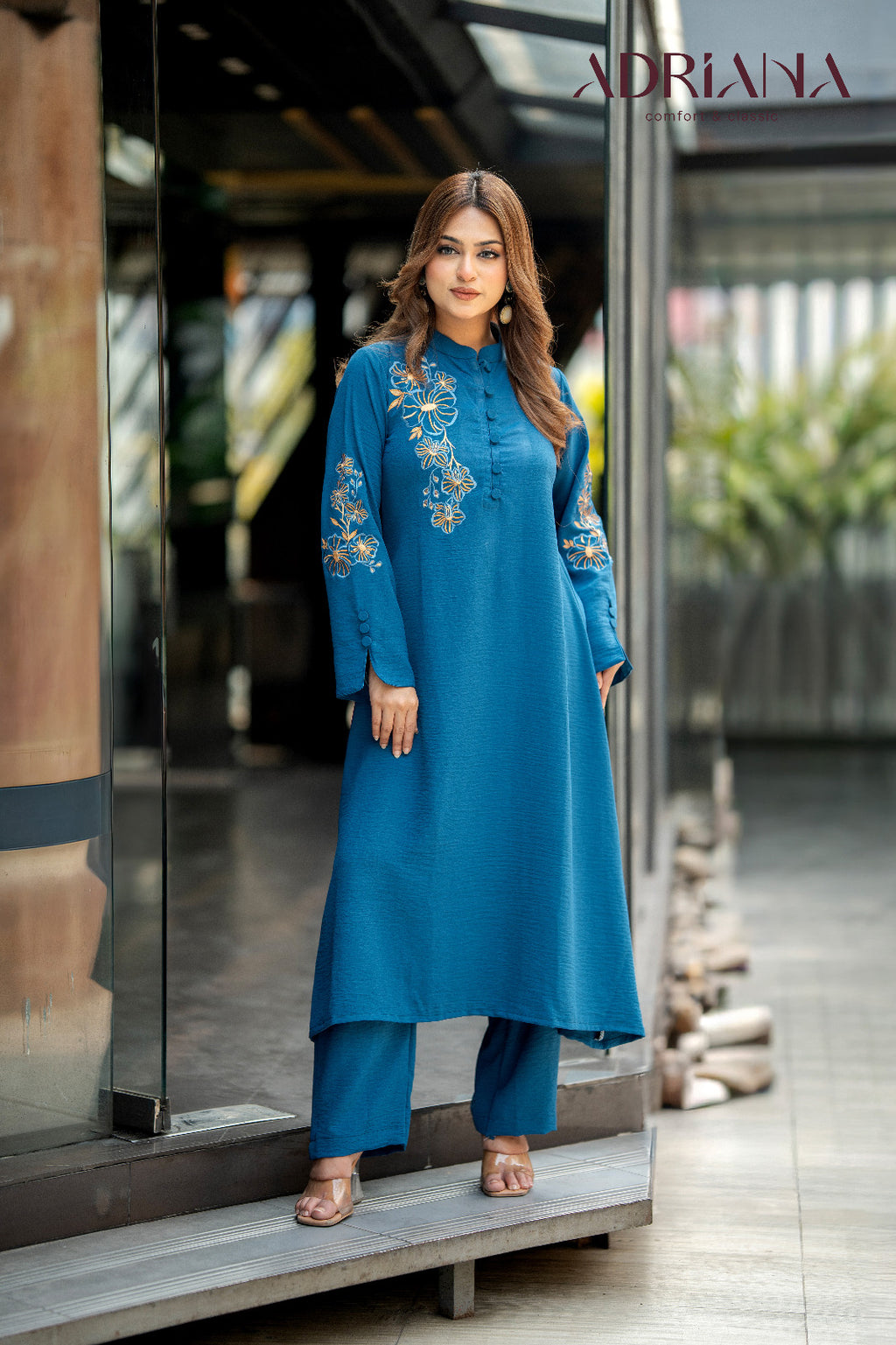 Comfortable Embroidery Co-Ords Set | Code: CEOS 030