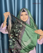 Premium  3D Flower zari Tissue  Hijab | 3D TS