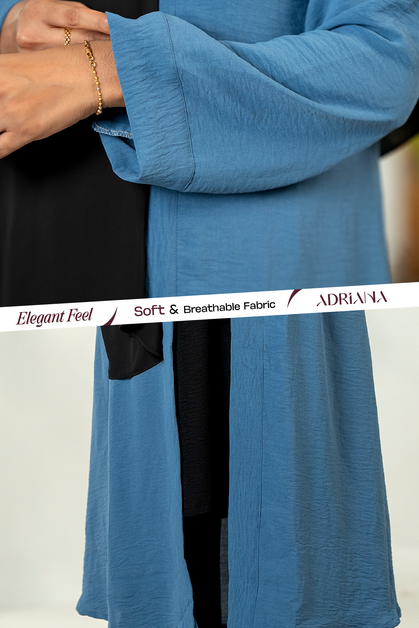 Comfortable Kimono Shurag  (Single color- Blueish Ash) | Code: CS 127