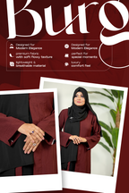 Comfortable Kimono Shurag (Single color- Burgundy) | Code: CS 125