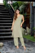 Comfortable Co-Ords Set | Code: COS 152 ( Light Olive)