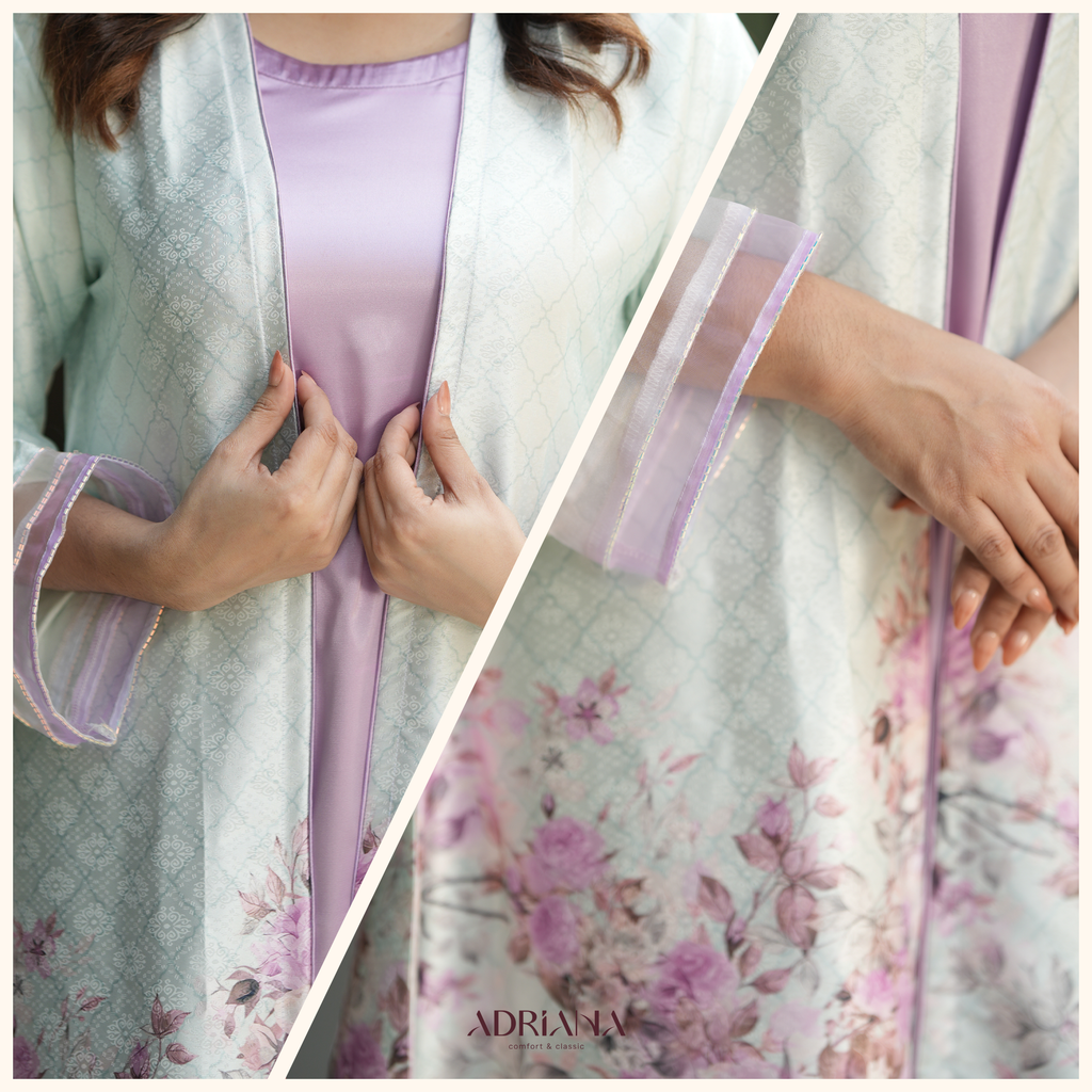 Luxury Pastel Mint Silk shrug Set  | LSC 07